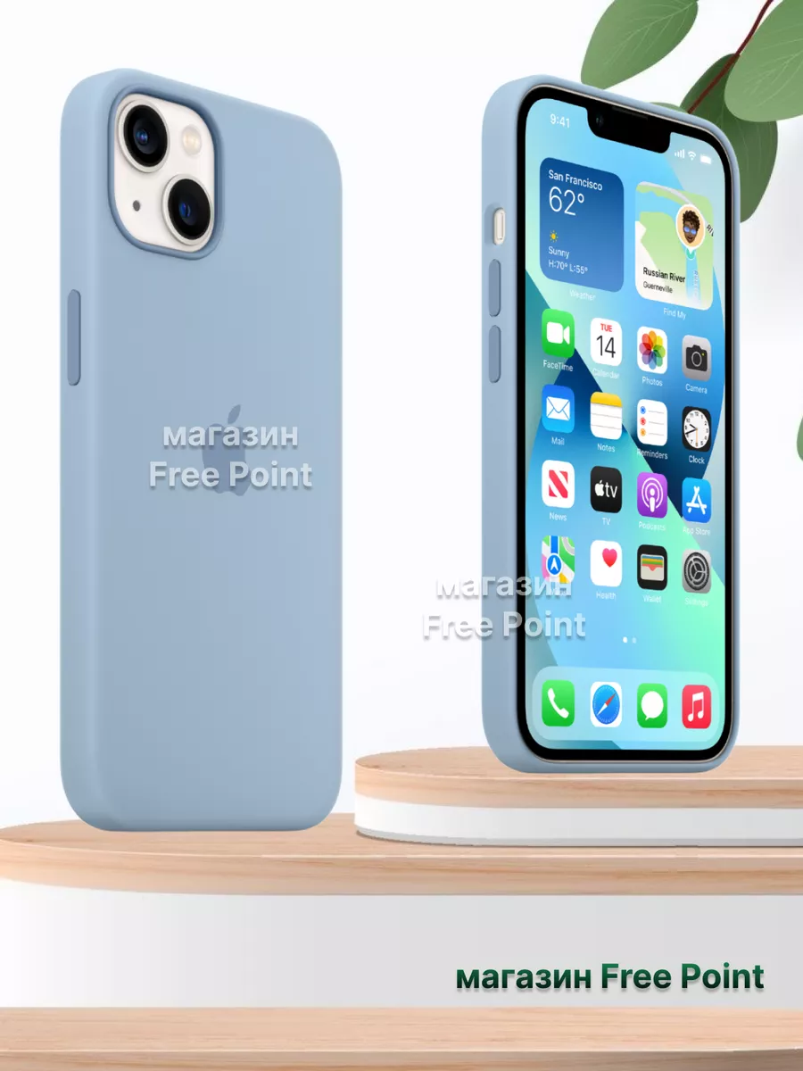 Чехол на iPhone 13 MagSafe Silicone Case BLUE FOG Free Point купить по цене  1 096 ₽ в интернет-магазине Wildberries | 180561740