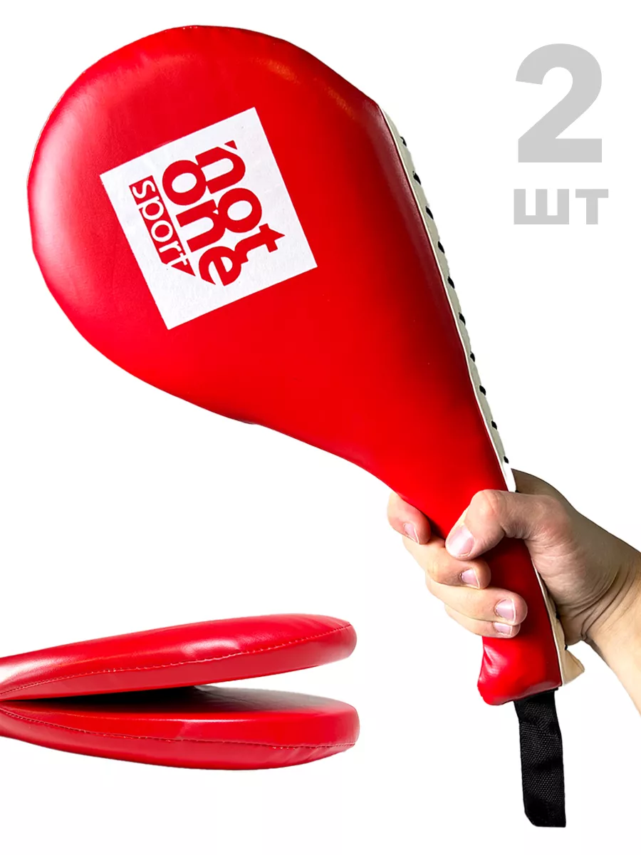 Лапа ракетка для тхэквондо CLIFF, ULI, двойная, красная - пластиковыеокнавтольятти.рф