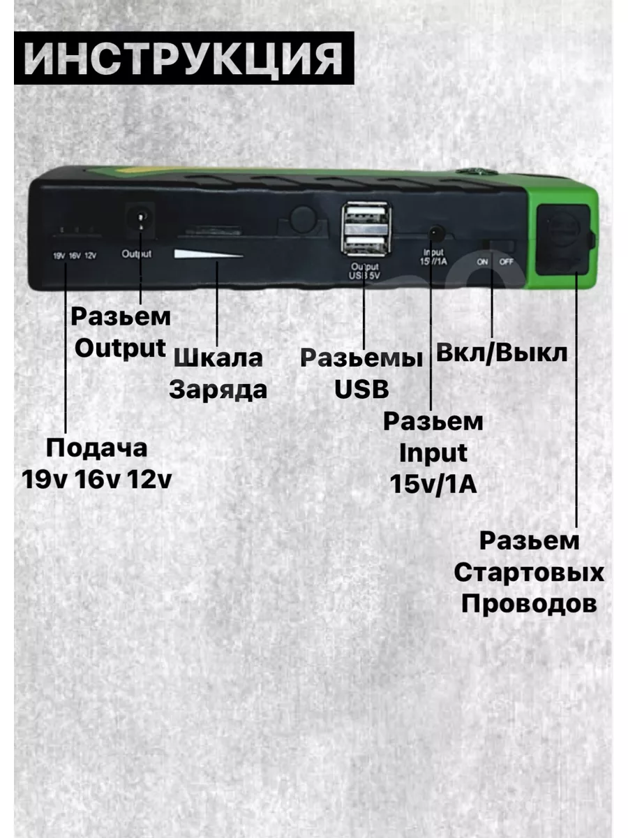 SS-PRO Портативное пусковое устройство для автомобиля 20 000 мАч