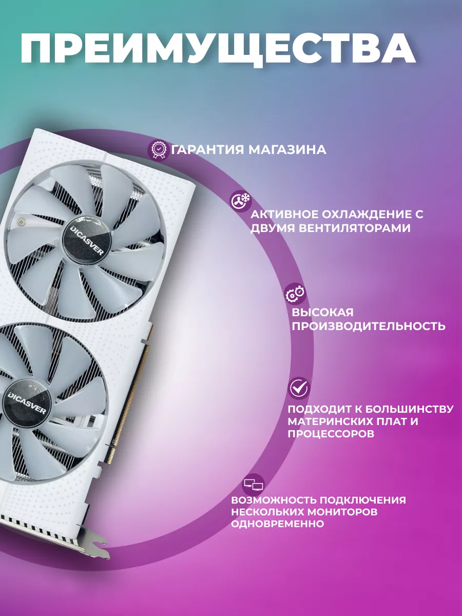 Игровая видеокарта Radeon RX 580 DICASVER купить по цене 8 342 ₽ в  интернет-магазине Wildberries | 181593507