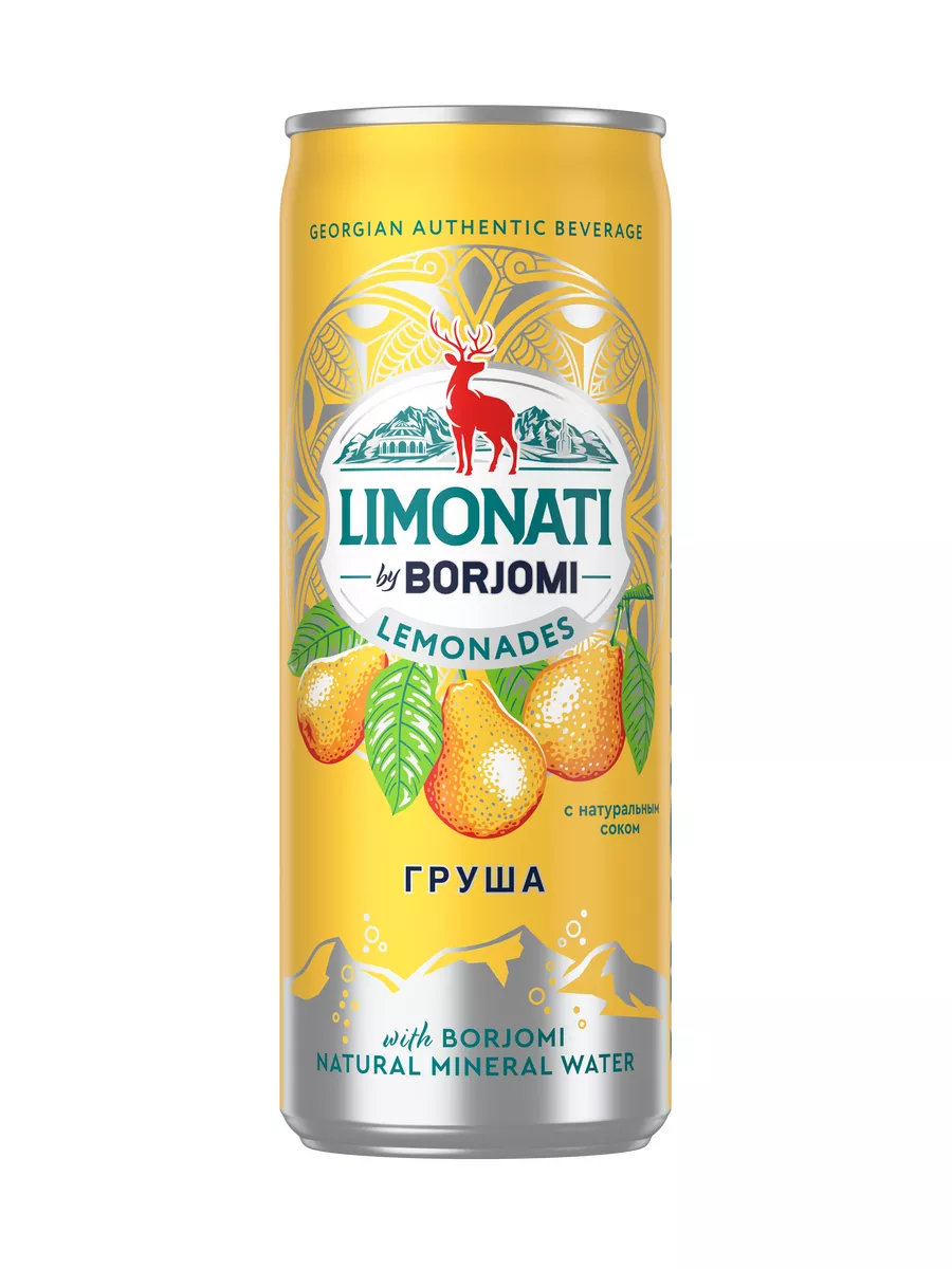 Грузинский лимонад LIMONATI by Borjomi Груша,12 штх0,33 Боржоми купить по  цене 1 317 ₽ в интернет-магазине Wildberries | 181852317