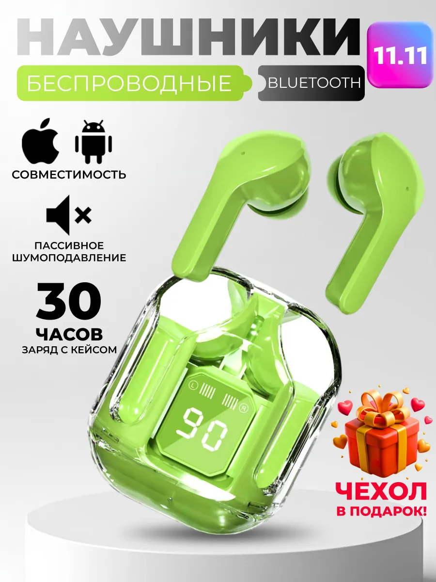 Наушники беспроводные для iPhone и Android с микрофоном Todosound купить по  цене 844 ₽ в интернет-магазине Wildberries | 182120560