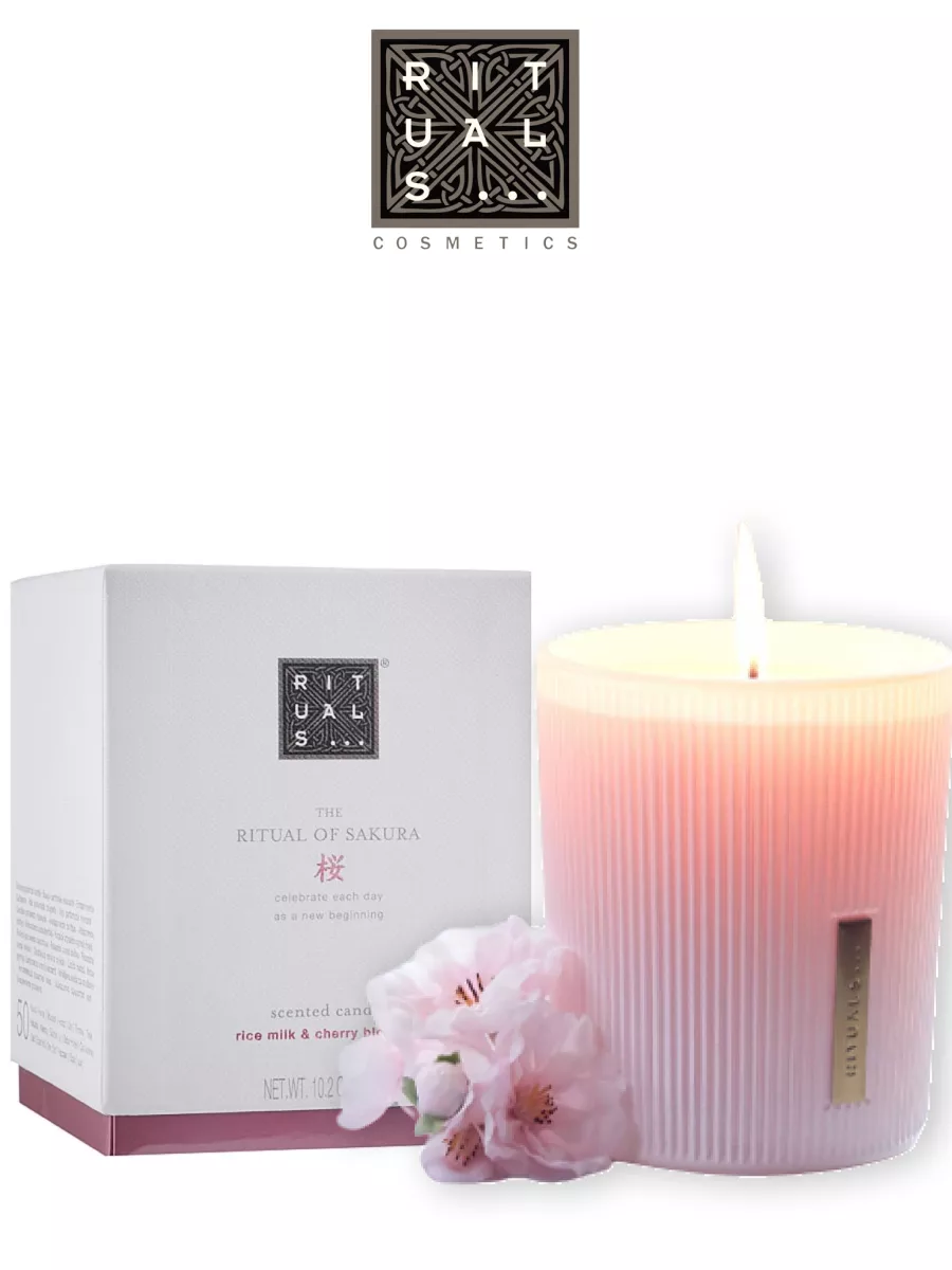 Ritual Of Sakura Ароматическая свеча 290г RITUALS купить по цене 4 291 ₽ в  интернет-магазине Wildberries | 182467239