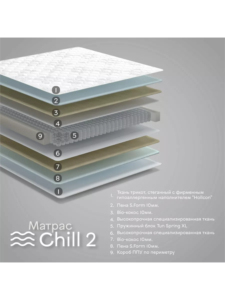 Матрас Chill 2 (жесткий) 180х200