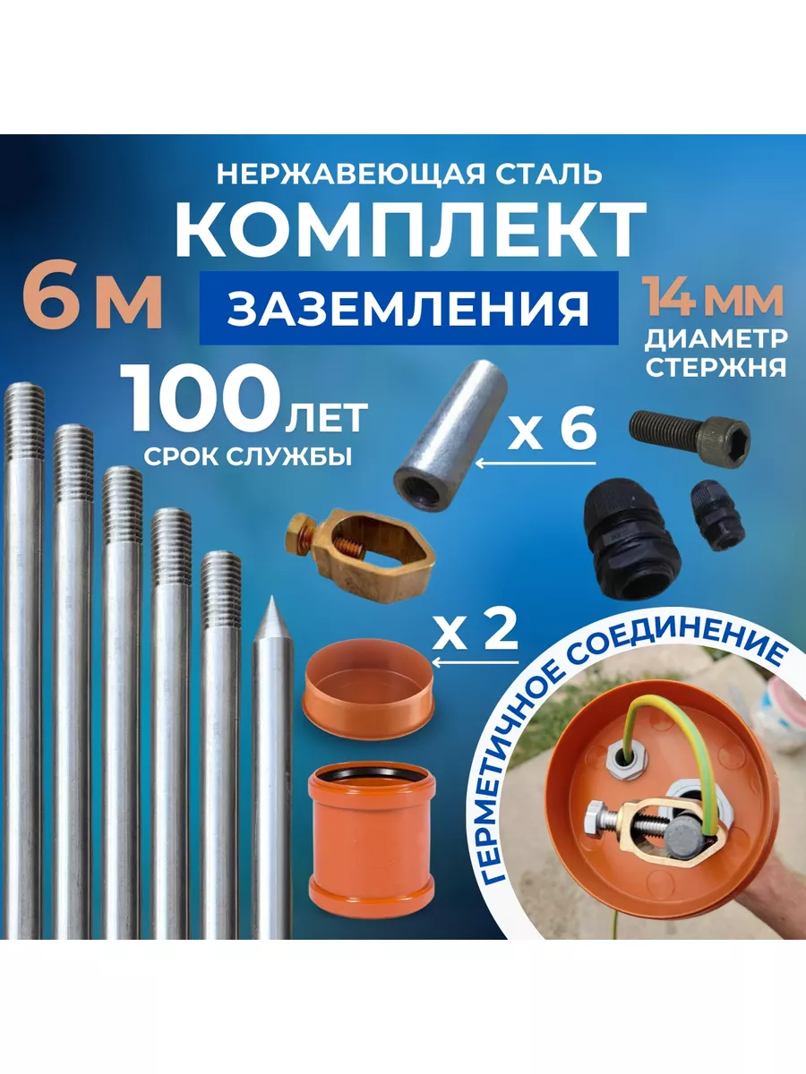 Комплект заземления №1, для частного дома, TDM