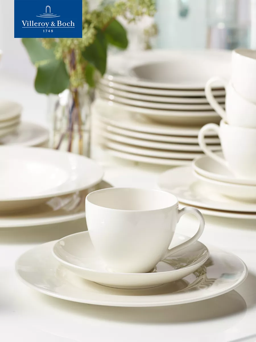 Набор посуды столовой на 6 персон Basic White Coffee Set Villeroy & Boch  купить по цене 17 133 ₽ в интернет-магазине Wildberries | 183272571