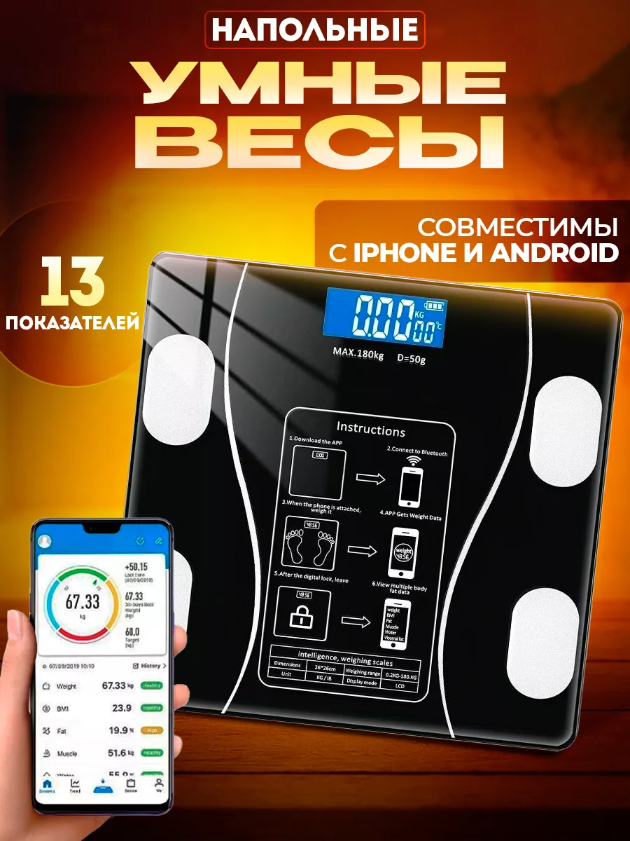 Moy home Умные электронные весы с помощью приложение