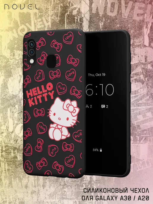 N.O.V.E.L. Чехол на Samsung A30 и A20 с принтом Hello Kitty