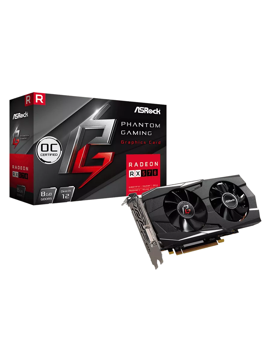 Видеокарта Radeon RX 570 8 ГБ (90-GA0N00-00UANF) (Новая)