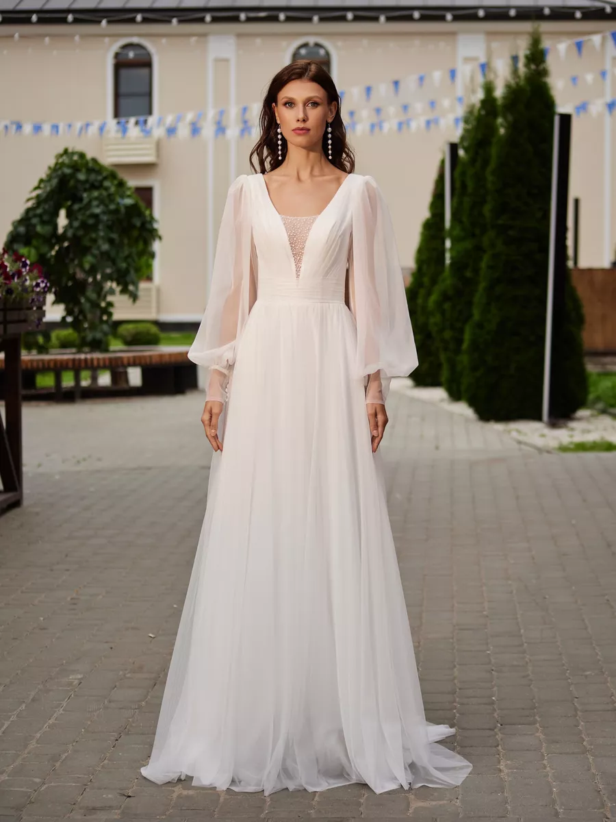 Свадебное платье длинное WANT THAT DRESS купить по цене 13 063 ₽ в  интернет-магазине Wildberries | 183903625