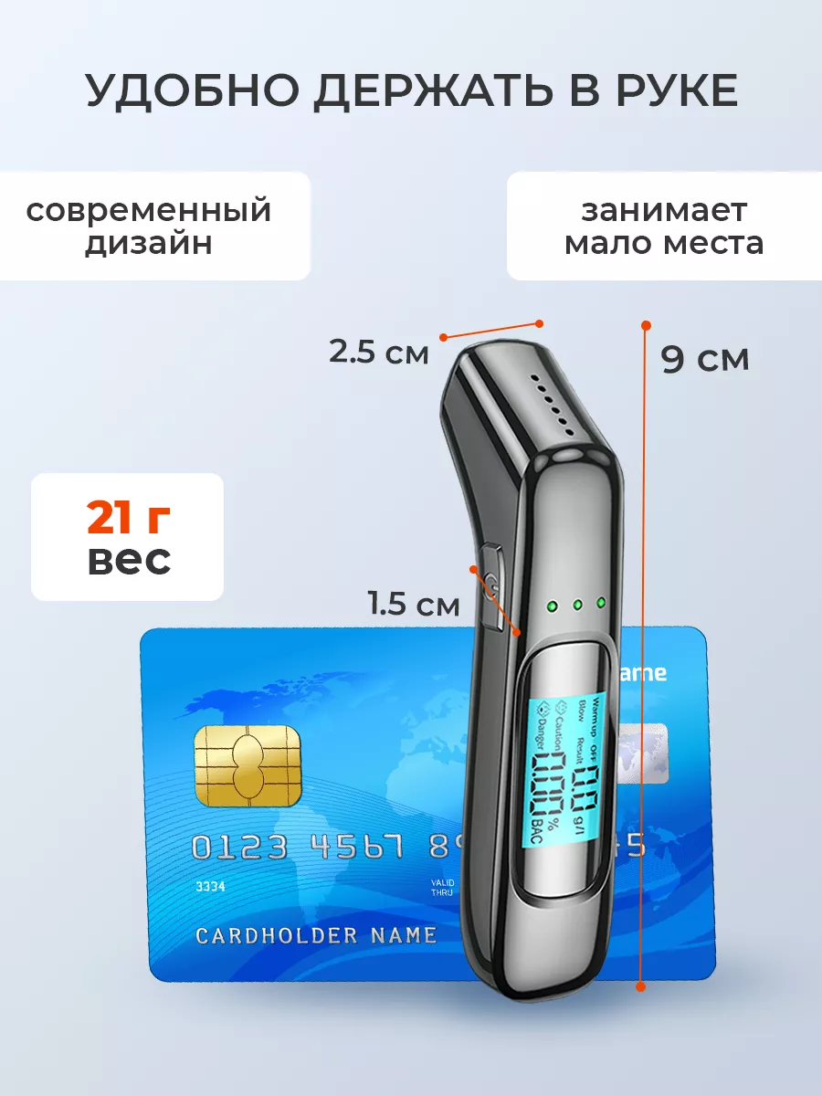 Алкотестер цифровой профессиональный Feel Smart купить по цене 1 253 ₽ в  интернет-магазине Wildberries | 184103819