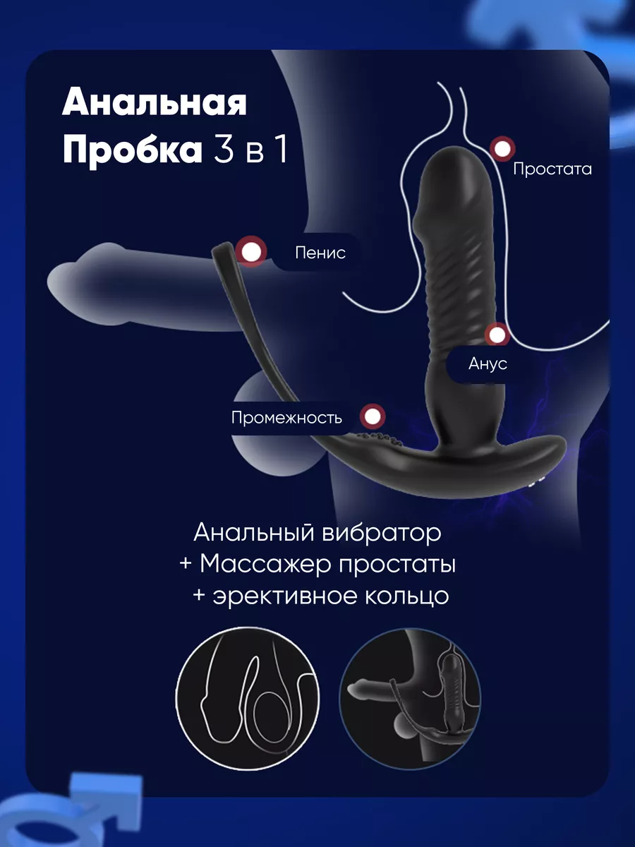 Массажер простаты на пульте игрушка для взрослых 18+