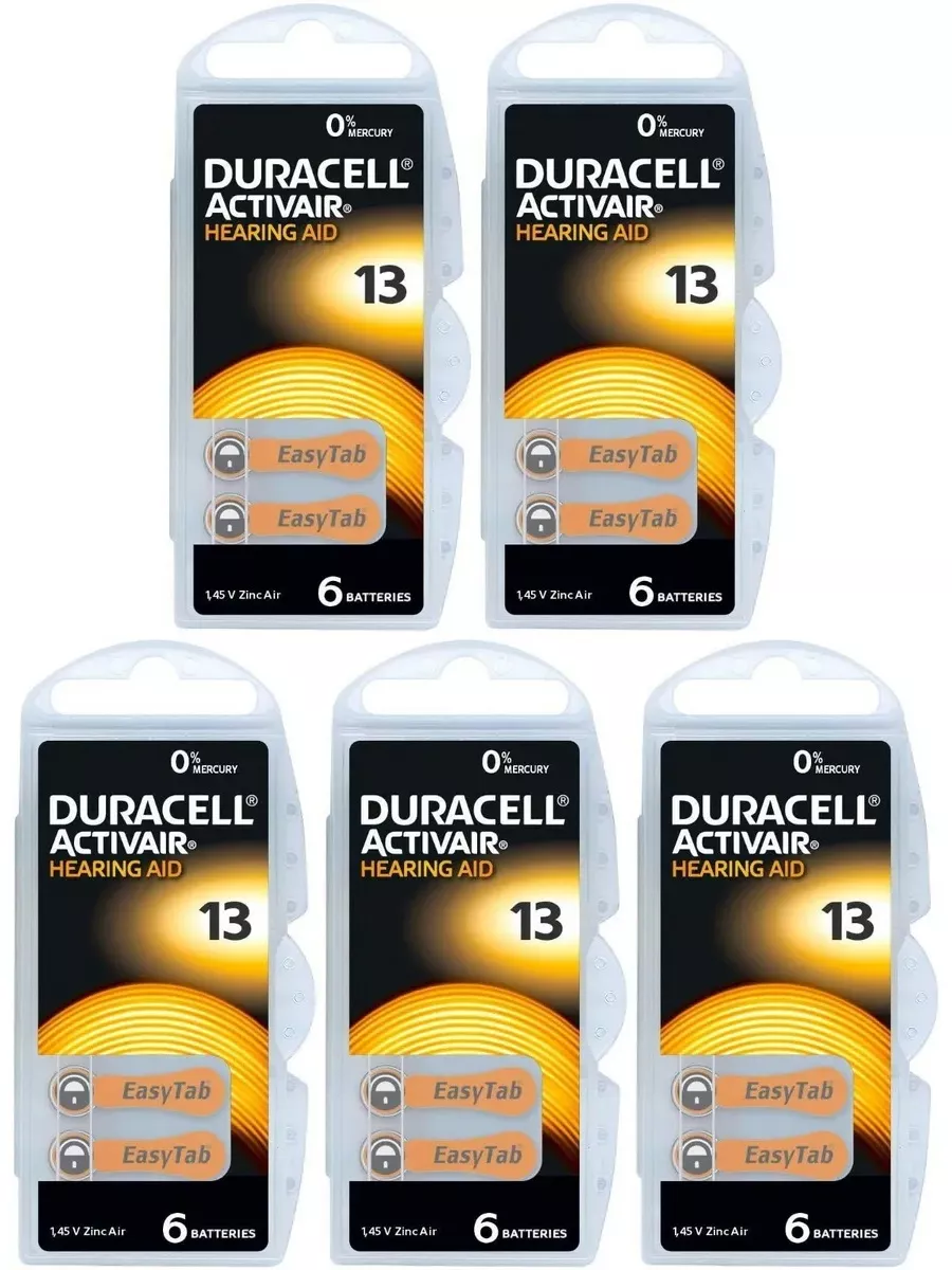 Батарейка Activair 13 для слухового аппарата, 30шт Duracell купить по цене  1 722 ₽ в интернет-магазине Wildberries | 185719839