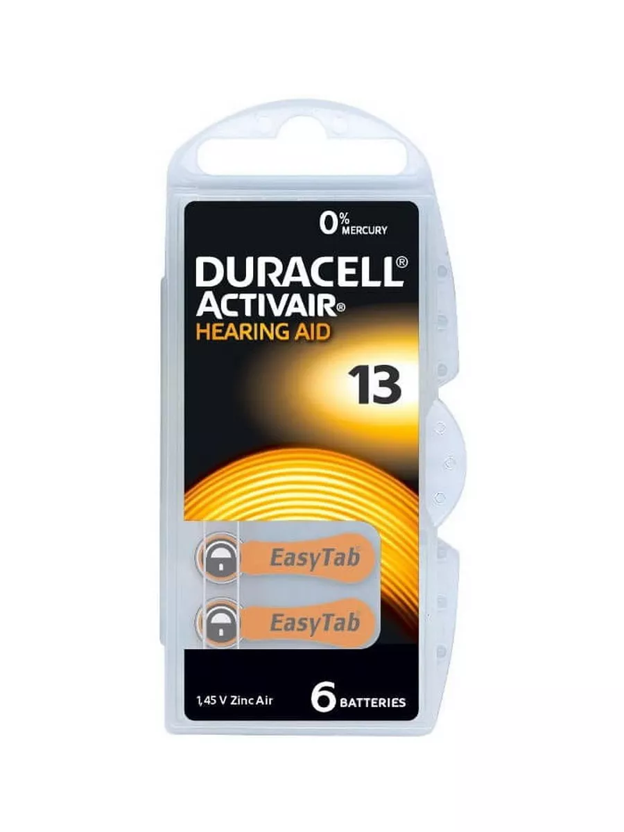 Батарейка Activair 13 для слухового аппарата, 30шт Duracell купить по цене  1 722 ₽ в интернет-магазине Wildberries | 185719839