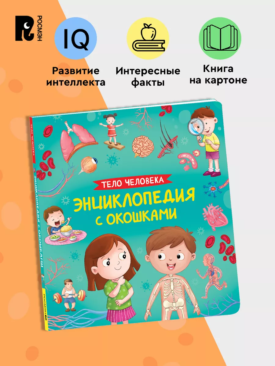 Тело человека. Энциклопедия с окошками. Развитие малыша 3+ РОСМЭН купить по  цене 20,28 р. в интернет-магазине Wildberries в Беларуси | 185853300