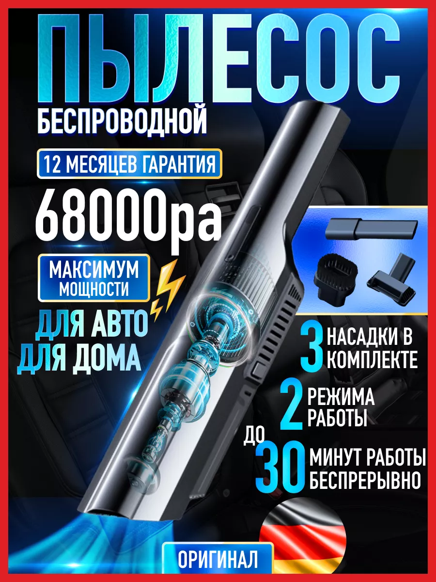 Nano Vacuum Cleaner Ручной беспроводной пылесос для автомобиля