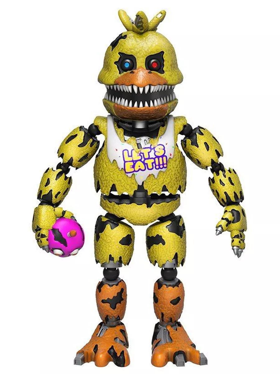 Кошмарная Чика подвижная фигурка ФНАФ (Nightmare Chica FNAF) Central Place  купить по цене 3 907 ₽ в интернет-магазине Wildberries | 186826733