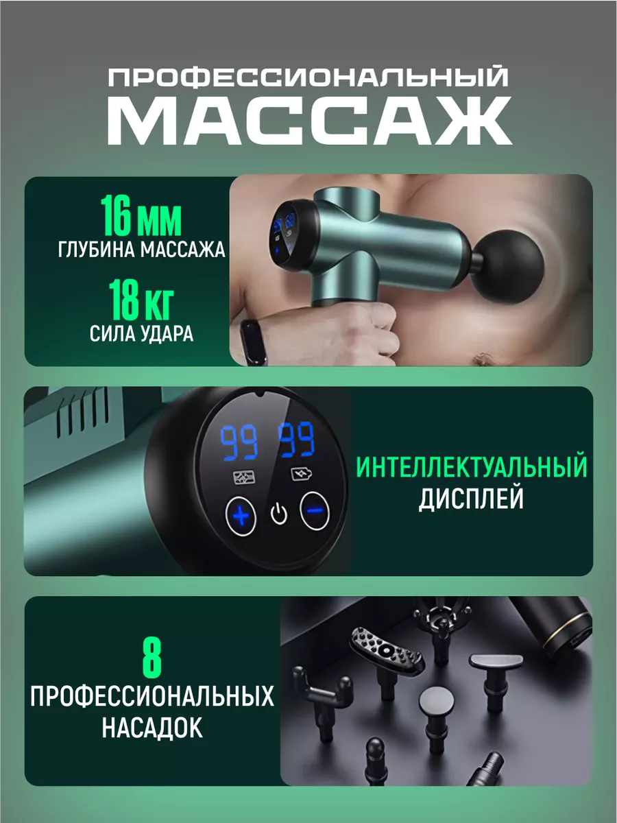 Перкуссионный ударный массажер пистолет MASUTA купить по цене 2 076 ₽ в  интернет-магазине Wildberries | 187356456