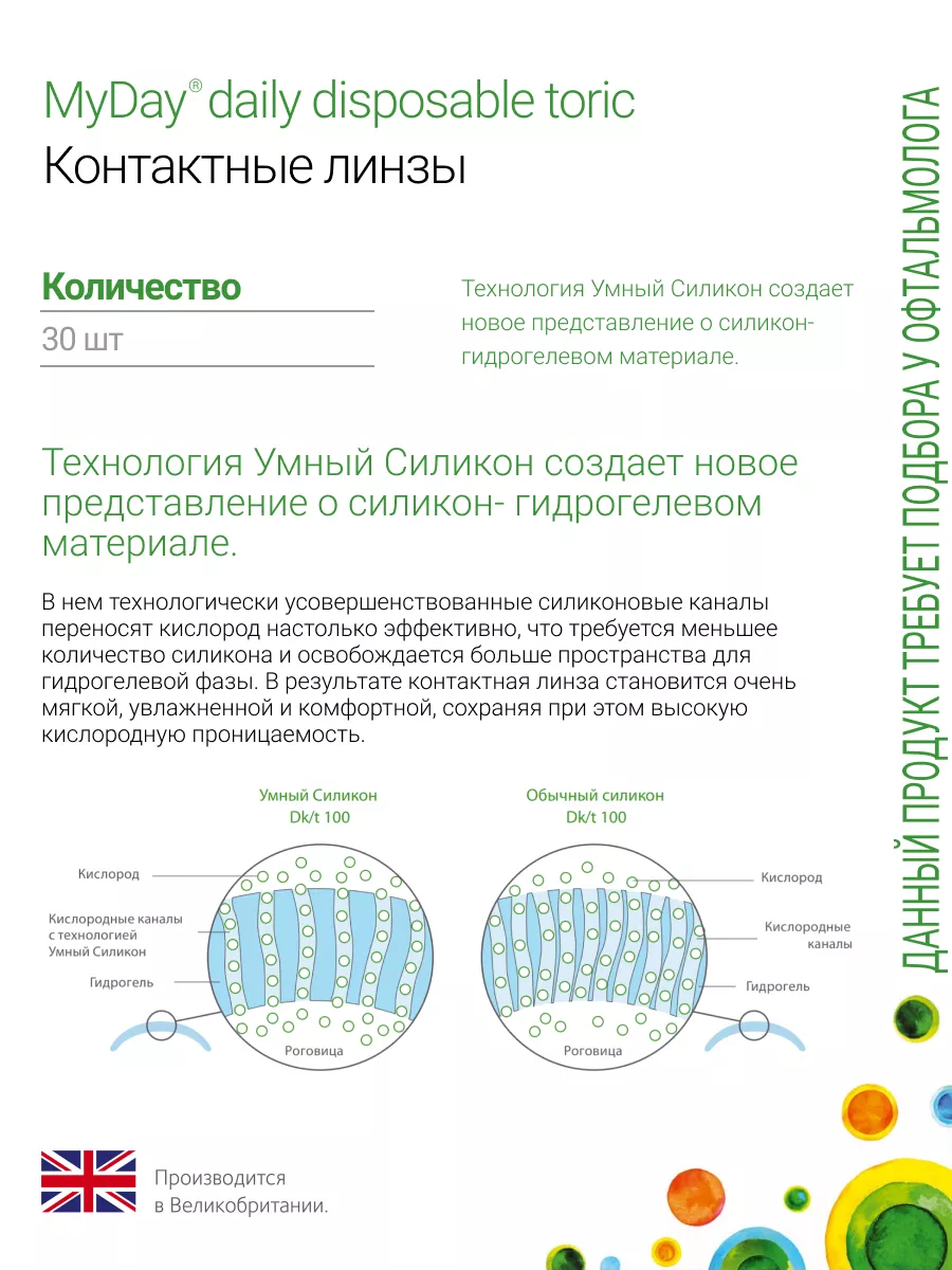 Астигматические линзы MyDay toric (30 линз) SPH CooperVision купить по цене  2 352 ₽ в интернет-магазине Wildberries | 188266252