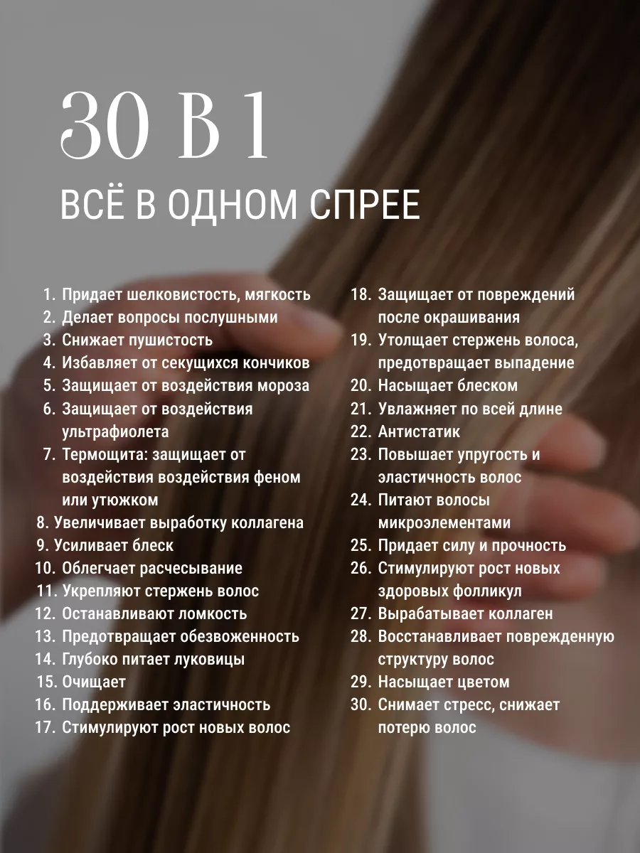 Jelai Крем-спрей для волос парфюмированный 30 в 1 Black pepper