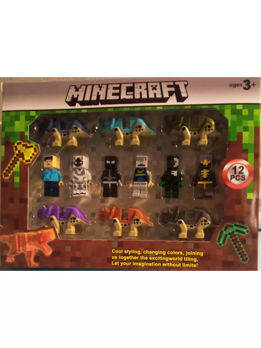 Майнкрафт лего стив конструктор Minecraft эра динозавры лего Toys for you  купить по цене 969 ₽ в интернет-магазине Wildberries | 188848602