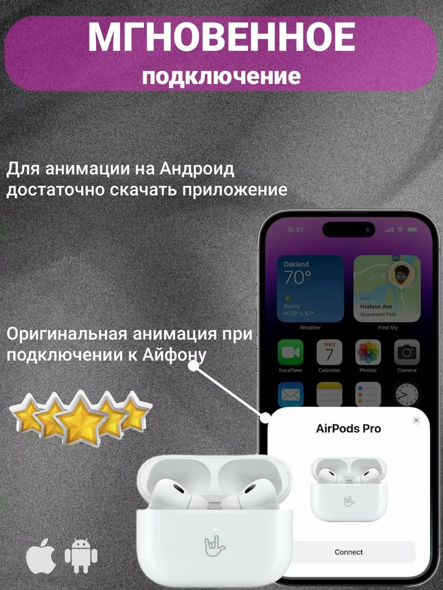 Click Store Наушники беспроводные A.Pods pro 2 для IPHONE ANDROID