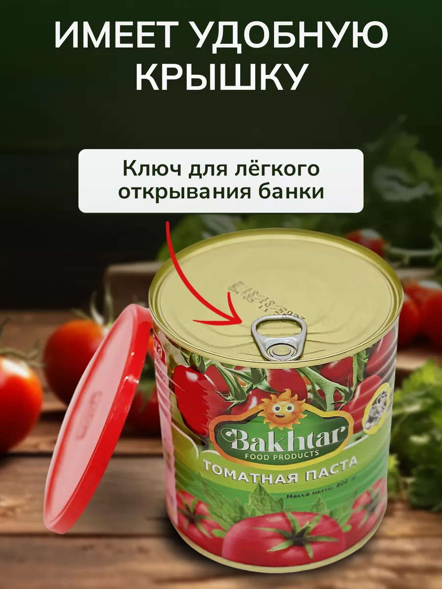 Томатная паста иранская Bakhtar 2 шт по 800г Бахтар купить по цене 336 ₽ в  интернет-магазине Wildberries | 189531522