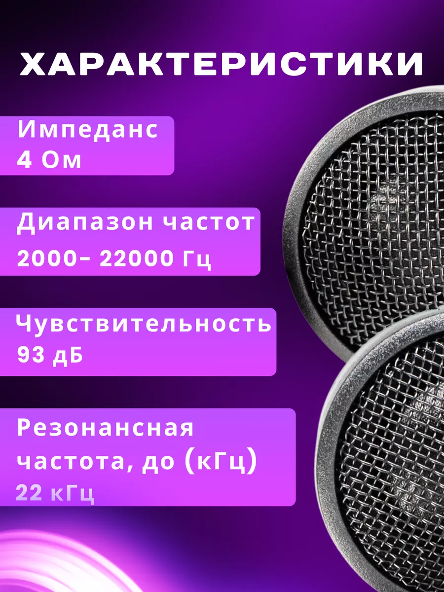 Твитеры автомобильные ht25, динамики в авто