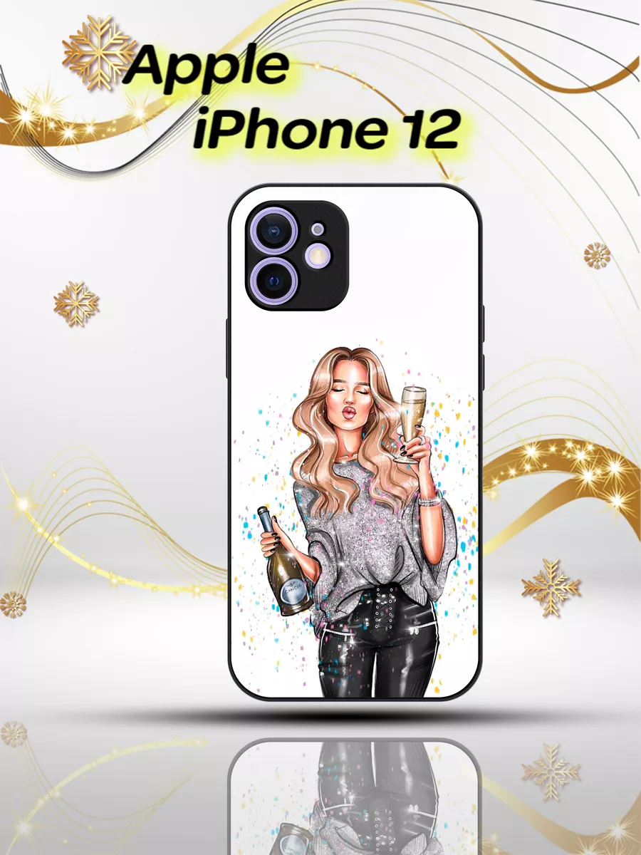 CooLCase67 Чехол силиконовый на iPhone 12 Айфон 12 с драконом