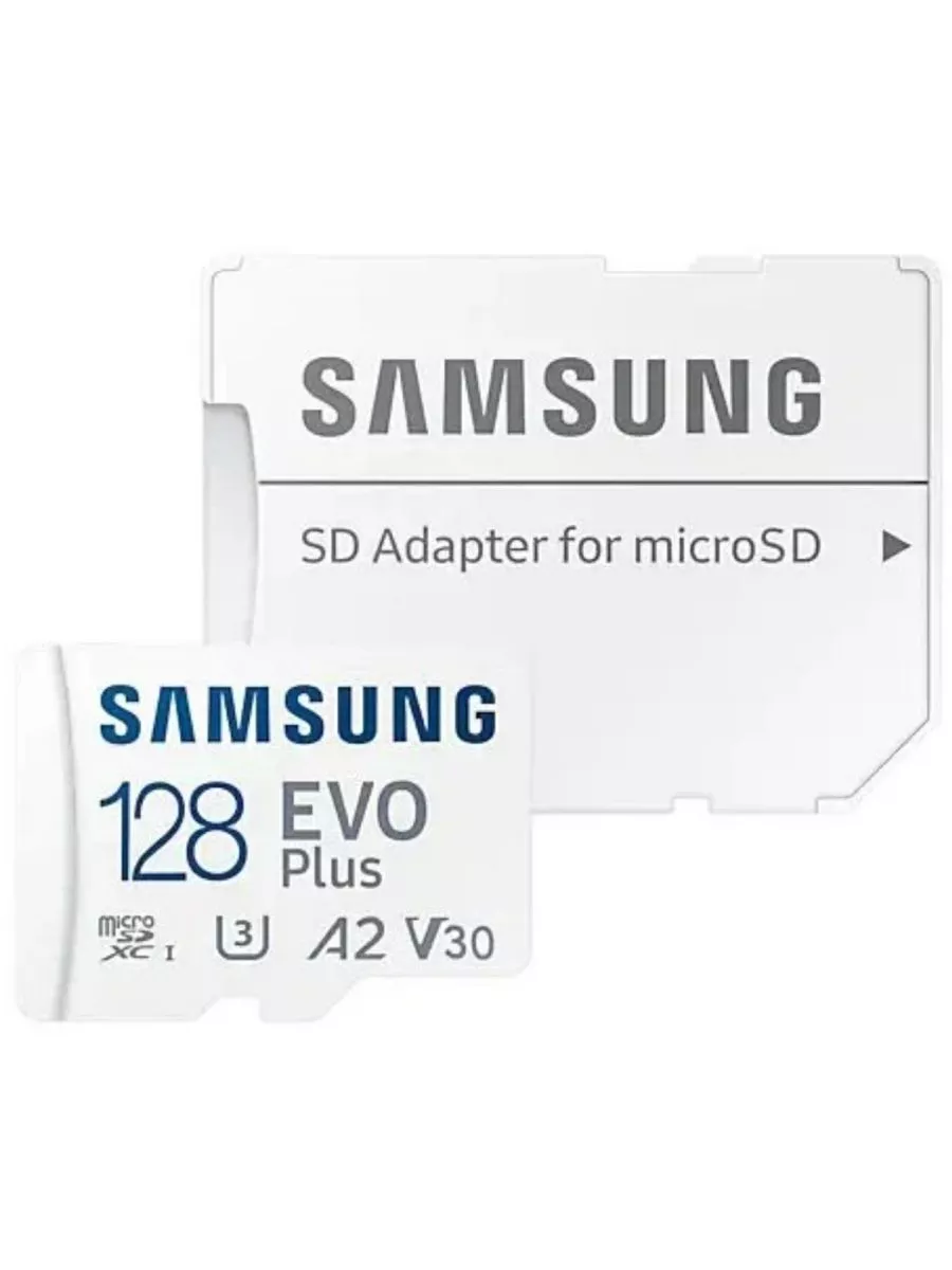 Samsung MicroSD Evo Plus 128Гб + SD адаптер S a m s u n g купить по цене 1  493 ₽ в интернет-магазине Wildberries | 191970763