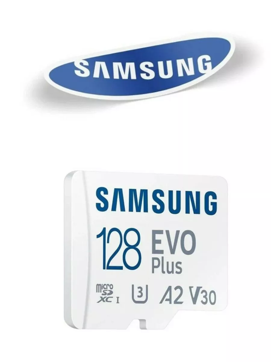 Samsung MicroSD Evo Plus 128Гб + SD адаптер S a m s u n g купить по цене 1  493 ₽ в интернет-магазине Wildberries | 191970763